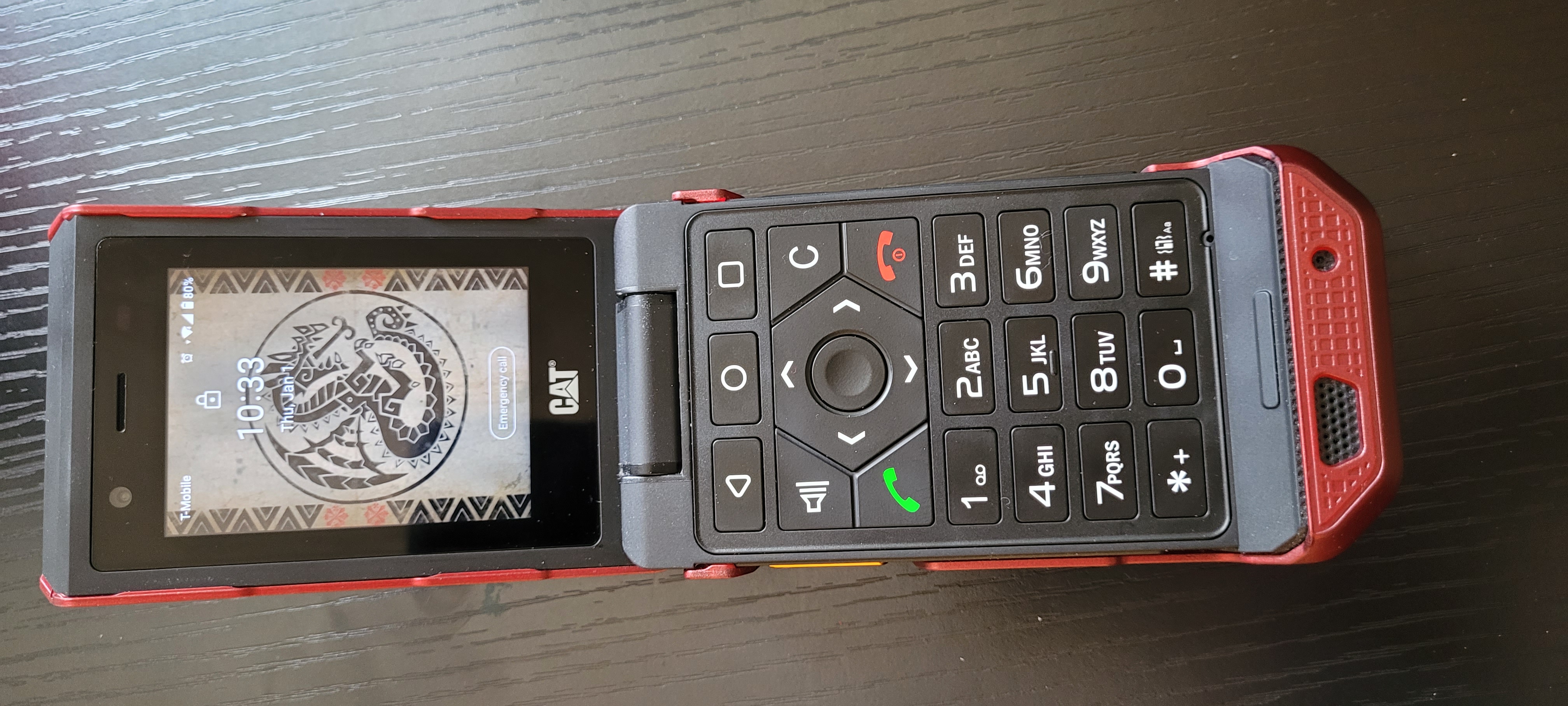 Flip phone lock screen